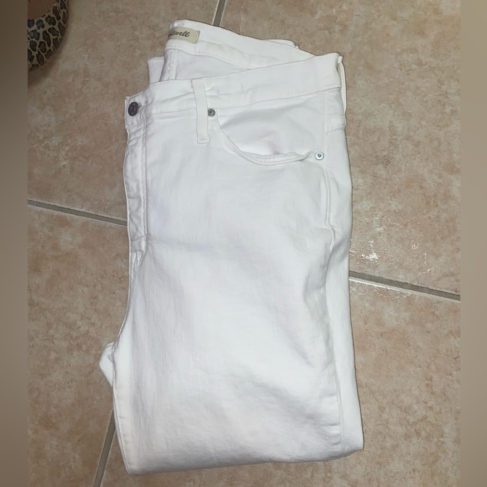 White Distressed Madewell Jeans
